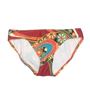 Last chance…Athleta Bikini Bottom Mod Floral Print Swimsuit Swim Brief S Small